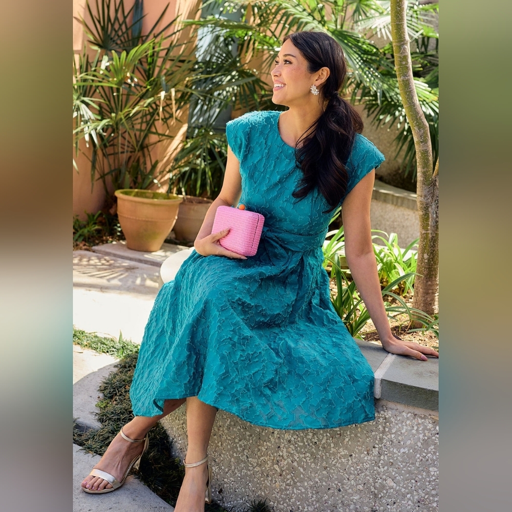 NEW ABBEY GLASS BLUE  DRESS
